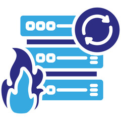 Data recovery icon in Glyph Dual Color Style. Simple Vector Design. Simple Vector Glyph Icon