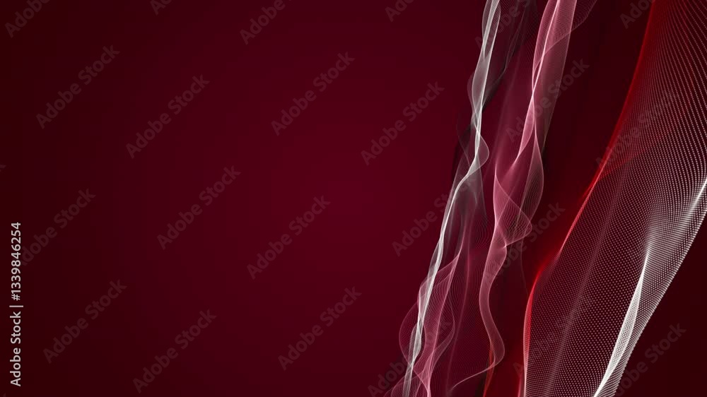 Aufkleber powerful video animation with particle wave object in slow motion, 4096x2304 loop 4k