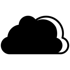 Cloud icon in Mix Filled Style. Simple Vector Design. Simple Vector Outline Filled Icon