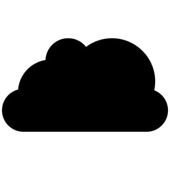 Cloud icon in Glyph Style. Simple Vector Design. Simple Vector Glyph Icon