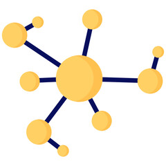 Networking icon in Flat Color Style. Simple Vector Design. Simple Vector Flat Icon