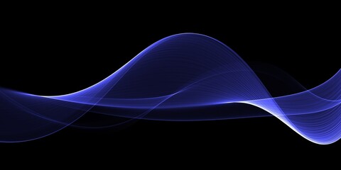 Blue light wave of energy with elegant lines
