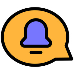 Notification bell icon for website, application, printing, document, poster design, etc