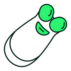 Microcurrent Face Toning Icon – Skin Tightening, Face Lifting Treatment, Editable Stroke