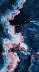 Natural marble patterns: intricate blue and pink stone textures for design inspiration