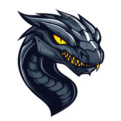 Epic esports logo featuring a fierce basilisk with stone-like scales and glowing eyes designed for competitive gaming teams