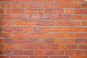 old red brick wall texture background.