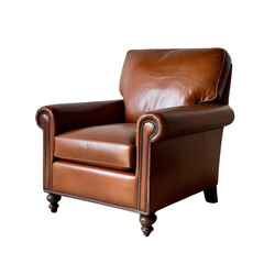 leather armchair isolated on white