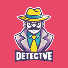 Enigmatic Detective Mascot with Stylish Cartoonish Appearance