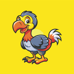 Elegant Line Art Illustration Depicting an Extinct Dodo Bird