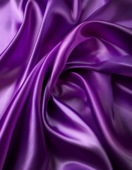 Obraz premium 紫色の絹の光沢が作り出す優雅なドレープ、春の柔らかな雰囲気を感じさせる美しい質感 