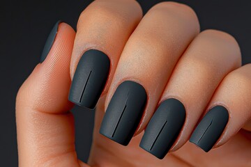 Black Nail Polish Stunning Acrylic and Gel Manicure Tips