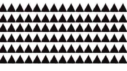 A repeated pattern of dark triangles against a white background