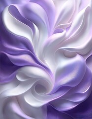 Obraz premium シームレスに混ざり合う白とラベンダー。パールのような輝きが透明感を際立たせる。 