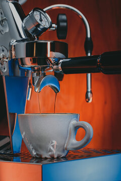 Espresso Brewing from Professional Coffee Machine