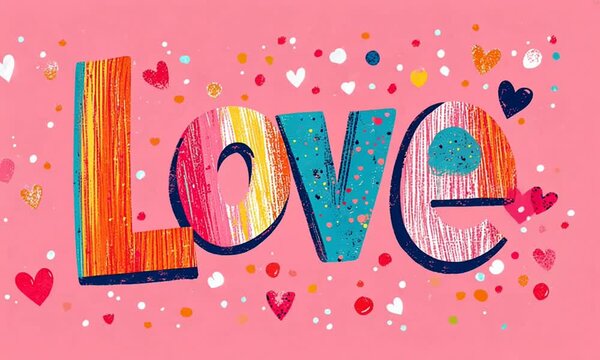 A pink heart vector design for a happy Day greeting card