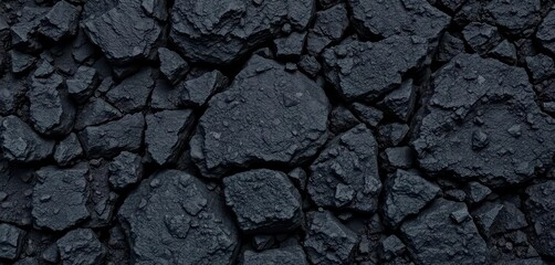 Rough, jagged, black volcanic rock texture close-up, close-up, grey