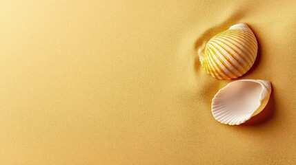 Beach Tranquility Sand Shells Ocean View at Coast