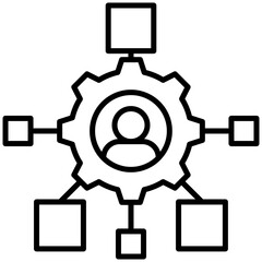 Organization icon for website, application, printing, document, poster design, etc