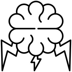 Brainstorm icon for website, application, printing, document, poster design, etc