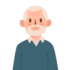 Flat Illustration of an Old Man