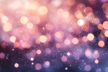 Obraz premium Pink purple bokeh lights background, sparkles, festive, celebration, design