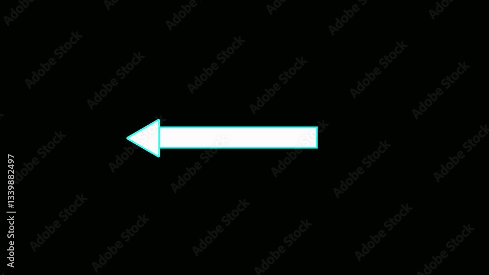 Poster arrow pointing right side animation.left arrow for road direction.animated traffic directional arrow