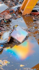 Scrap Metal Recycling Excavator Industrial Waste