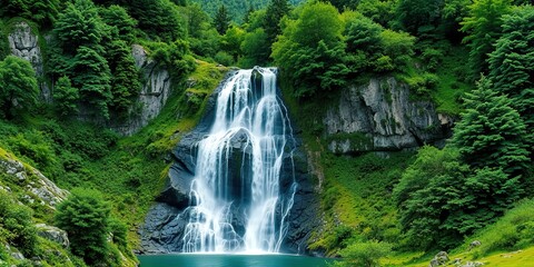Kozjak Waterfall, Kobarid, Slovenia - Majestic Mountain Landscape
