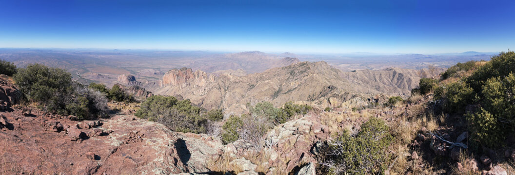 Panorama From The Top Of Baboquivari Peak In Southern Arizona