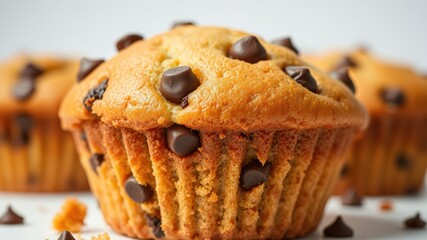 Delicious Homemade Chocolate Chip Muffin