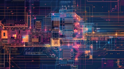 CPU thread scheduling optimization visualized, a multi-core processing blueprint style watermark shows parallel computing streams.