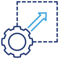 Scalability Dual Tone Icon