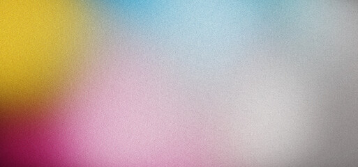 Orange pink blue grainy background, with abstract noise texture summer banner poster header and backdrop design with copy space