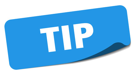 tip sticker. tip label