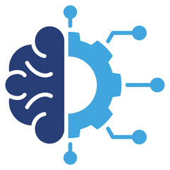Machine Learning Two Color Icon