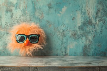 Glasses with a humorous appearance are set against a grey backdrop to commemorate April Fool's Day