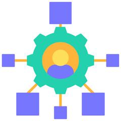 Organization icon for website, application, printing, document, poster design, etc