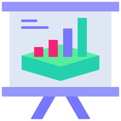 Presentation icon for website, application, printing, document, poster design, etc