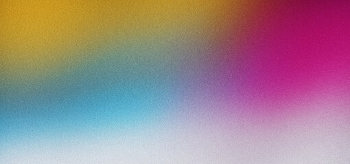 Fototapeta premium Orange pink blue grainy background, with abstract noise texture summer banner poster header and backdrop design with copy space