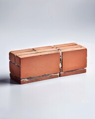 Bricks on a white background, photography, design, minimalism