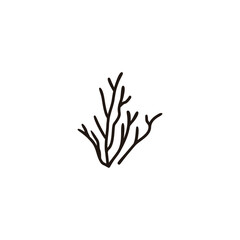 Seaweed geometric symbol simple logo vector