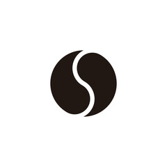 Letter S round, circle geometric symbol simple logo vector