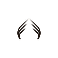 Badge, tree geometric symbol simple logo vector