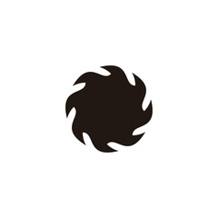 Engine, gear, machine geometric symbol simple logo vector