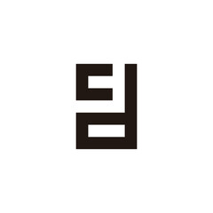 Obraz premium Letter cd square geometric symbol simple logo vector