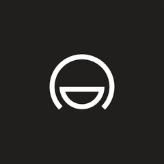 Letter n smile geometric symbol simple logo vector