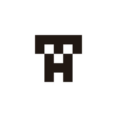 Fototapeta premium Letter mH square, modern geometric symbol simple logo vector