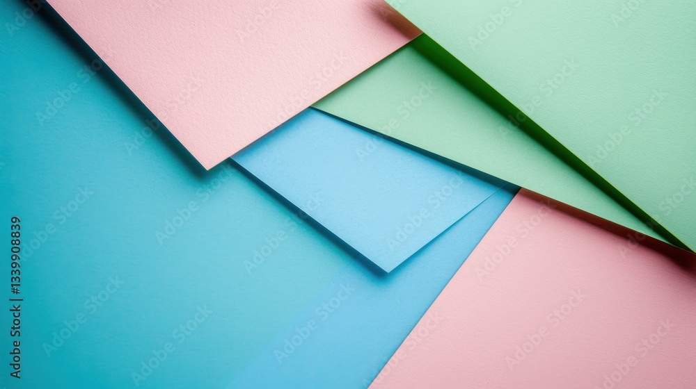 Poster explore a unique blend of soft pastel colors in this abstract geometric paper background that enhanc