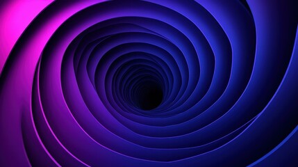 Obraz premium Experience the mesmerizing beauty of a blue and purple 3D spiral, blending abstract art with vivid gradients for a stunning view.